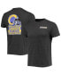 Фото #1 товара Men's Black Los Angeles Rams Vamos Tri-Blend T-shirt