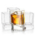 Carre Square Whiskey Glasses, Set of 4