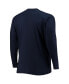 Men's Navy North Carolina Tar Heels Big and Tall 2-Hit Long Sleeve T-shirt Синий, 2xB - фото #4