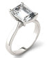 ფოტო #1 პროდუქტის Moissanite Emerald Solitaire Ring (3-1/2 ct. t.w. Diamond Equivalent) in 14k White Gold