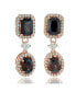 ფოტო #1 პროდუქტის Suzy Levian Sterling Silver Cubic Zirconia Two Stone Drop Dangle Earrings