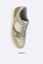 Фото #2 товара Кожаные кроссовки с контрастными вставками ZARA