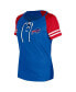 Фото #3 товара Women's Royal Buffalo Bills Lace-Up Raglan T-Shirt