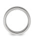 ფოტო #3 პროდუქტის Titanium Brushed with CZ Flat Wedding Band Ring