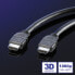 Фото #2 товара Кабель HDMI High Speed с Ethernet ROLINE - HDMI M - HDMI M - LSOH 3 м - 3 м - HDMI Type A (Standard) - HDMI Type A (Standard) - 1920 x 1080 пикселей - 3D - Черный