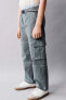 Cargo trousers with topstitching