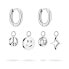 Original round earrings with pendants 2 in 1 TJ-0422-E-20