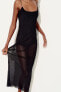 Фото #4 товара Платье из тюля с контрастными элементами ZARA