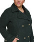 ფოტო #4 პროდუქტის Women's Plus Size Notched-Collar Double-Breasted Cutaway Coat