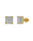 ფოტო #1 პროდუქტის Money Trunks 14k Yellow Gold 0.41 cttw Certified Natural Diamond Stud Earring for Men/Women, Screw Back