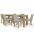 Фото #1 товара Davie Dining 7pc Set (Counter Height Rectangular Table + 6 Counter Height Chair)