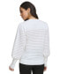 Фото #2 товара Women's Blouson-Sleeve Striped Sweater
