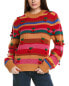 Фото #1 товара Farm Rio Crochet Cherry Wool-Blend Sweater Women's Red Xs