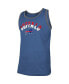 Men's Heathered Royal Buffalo Bills Ringer Tri-Blend Tank Top Синий, S - фото #3