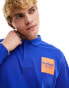 Barbour x ASOS exclusive long sleeve polo shirt in cobalt blue