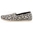 TOMS Alpargata Leopard Slip On Womens Black, White Flats Casual 10017747T