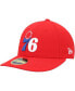Фото #1 товара Men's Red Philadelphia 76ers Team Low Profile 59FIFTY Fitted Hat