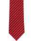 Ferragamo Red Paintbrushes Silk Tie Men's Red Os