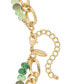 Фото #3 товара Gold-Tone Green Bead Two-Row Pendant Necklace, 20" + 3" extender, Created for Macy's