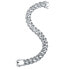 ფოტო #2 პროდუქტის Bold Men's White Gold Plated Curb Chain Bracelet with Iced Out Cubic Zirconia in Sterling Silver