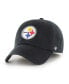 Фото #1 товара Men's Black Pittsburgh Steelers Franchise Logo Fitted Hat