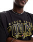 Tommy Jeans relaxed skate luxe varsity logo t-shirt in black