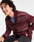 Фото #3 товара Men's Easton Striped Button Cardigan, Created for Macy's