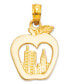 ფოტო #1 პროდუქტის 14k Gold Charm, New York Skyline in Apple Charm