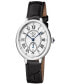 ფოტო #1 პროდუქტის Women's Rome Black Leather Watch 36mm