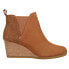 Фото #1 товара TOMS Kelsey Wedge Round Toe Booties Womens Size 8.5 B Casual Boots 10016063T
