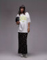 Topshop premium graphic Lisboa super oversized tee in white