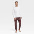 Фото #1 товара Men's 2pc Plaid Joggers and Long Sleeve Crewneck T-Shirt Pajama Set -