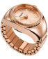 Фото #1 товара Часы и аксессуары Fossil Женские часы с кольцом Розовое золото из нержавеющей стали, 15 мм