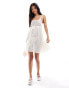 Фото #2 товара Miss Selfridge knitted mini dress with ribbon detail