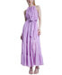 ფოტო #1 პროდუქტის Women's Plisse Halter Tiered Maxi Dress