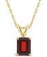 ფოტო #1 პროდუქტის Garnet (2 ct. t.w.) Pendant Necklace in 14K Yellow Gold