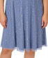 Plus Size Surplice-Neck Beaded Short Dress