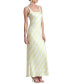 Women's Bias-Striped Square-Neck Maxi Dress