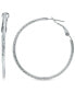 ფოტო #1 პროდუქტის Textured Hoop Earrings, 2" Created for Macy's