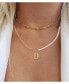 ფოტო #3 პროდუქტის 14K Gold Plated Initial Imitation Pearl Link Chain Necklace