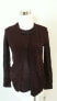 Фото #2 товара NY Collection Women Long Sleeve Twinset Sweater Embellished Burgundy Metallic S