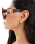 Фото #4 товара River Island oversized square sunglasses in tortoiseshell