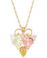Фото #1 товара Black Hills Gold grape and Leaf Pendant in 10k Yellow Gold with 12k Rose and Green Gold