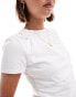 Фото #2 товара ASOS DESIGN twist front t-shirt in white