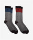ფოტო #1 პროდუქტის Men's Colorblock Crew Socks, Pack of 2