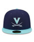 ფოტო #2 პროდუქტის Men's Navy, Light Blue Virginia Cavaliers 59FIFTY Fitted Hat