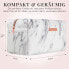 Фото #8 товара Lily England Marble Cosmetic Bag & Pencil Case - Make Up Bag, Cosmetic Travel Toiletry Bag & Pencil Case, Bag with zip