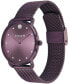 Фото #2 товара Часы и аксессуары Coach Elliot фиолетовые сетчатый браслет из нержавеющей стали 36 мм