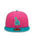 Фото #4 товара Men's Pink, Green Los Angeles Dodgers Cooperstown Collection 1981 World Series Passion Forest 59FIFTY Fitted Hat