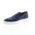 Фото #7 товара Bruno Magli Romolo BM3RMLN1 Mens Blue Suede Loafers & Slip Ons Penny Shoes